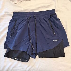 Bandit Running Engineered Vento™ Duo Distance Short, Navy Blue, Men’s Medium